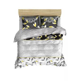 Makiteks Philip Çiçekli 200x220 cm 2 Adet 50x70 cm %100 Pamuk Çift Kişilik Nevresim ve Yastık Kılıfı Seti