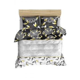 Makiteks Philip Çiçekli 200x220 cm 2 Adet 50x70 cm %100 Pamuk Çift Kişilik Nevresim ve Yastık Kılıfı Seti