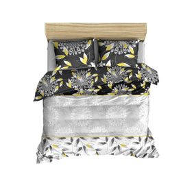 Makiteks Philip Çiçekli 200x220 cm 2 Adet 50x70 cm %100 Pamuk Çift Kişilik Nevresim ve Yastık Kılıfı Seti