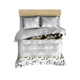 Makiteks Philip Çiçekli 200x220 cm 2 Adet 50x70 cm %100 Pamuk Çift Kişilik Nevresim ve Yastık Kılıfı Seti