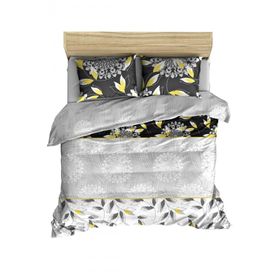 Makiteks Philip Çiçekli 200x220 cm 2 Adet 50x70 cm %100 Pamuk Çift Kişilik Nevresim ve Yastık Kılıfı Seti