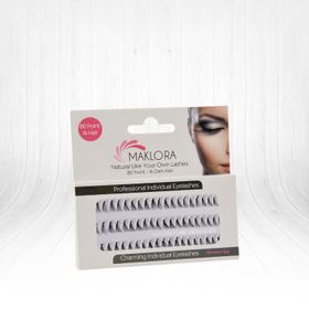 Maklora Medium Black Natural 80'li Tekli Kirpik