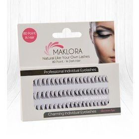 Maklora Medium Black Natural 80'li Tekli Kirpik