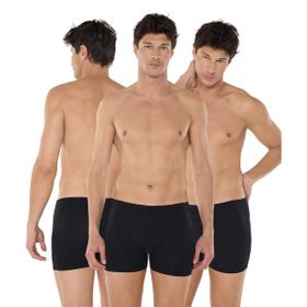 Malabadi 058 Likralı Modal Siyah 3'lü Erkek Boxer