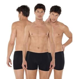 Malabadi 058 Likralı Modal Siyah 3'lü Erkek Boxer