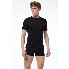 Malabadi 084 Siyah Basic Yuvarlak Yaka İnce Modal Erkek T-shirt