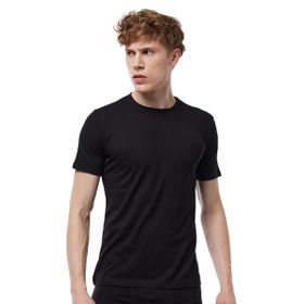 Malabadi 084 Siyah Basic Yuvarlak Yaka İnce Modal Erkek T-shirt