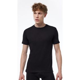 Malabadi 084 Siyah Basic Yuvarlak Yaka İnce Modal Erkek T-shirt