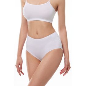 Malabadi 125 Beyaz 6'lı Paket Pamuk Elastan Yüksek Bel Slip Kadın Külot
