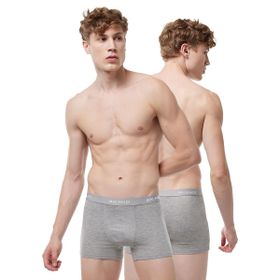 Malabadi 2M075 Pamuk Elastan 2'li Gri Erkek Boxer