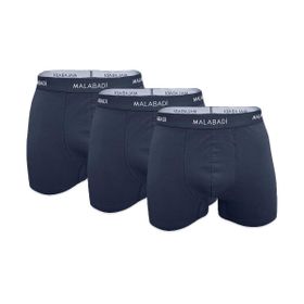 Malabadi 3M075 Pamuk Elastan 3'lü Füme Erkek Boxer