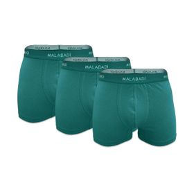 Malabadi 3M075 Pamuk Elastan 3'lü Yeşil Erkek Boxer