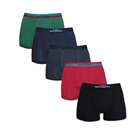 Malabadi 5M075 Yeşil Lacivert Füme Bordo 5'li Pamuklu Erkek Boxer
