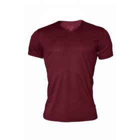Malabadi Yaz Serinliği Bordo V Yaka Erkek T-Shirt