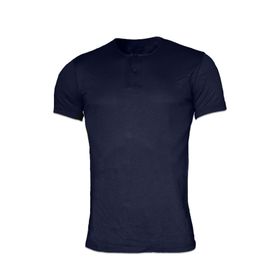Malabadi Yaz Serinliği Lacivert Düğmeli Erkek T-Shirt