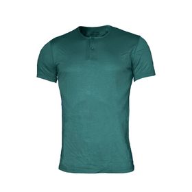 Malabadi Yaz Serinliği Yeşil Düğmeli Erkek T-Shirt