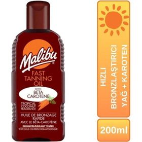 Malibu 200 ml Güneş Hızlı Bronzlaştırıcı Yağ Karoten