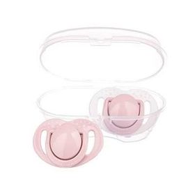 Mamajoo 0+ Ay Saklama Kutulu Pembe Powder 2'li Ortodontik Emzik
