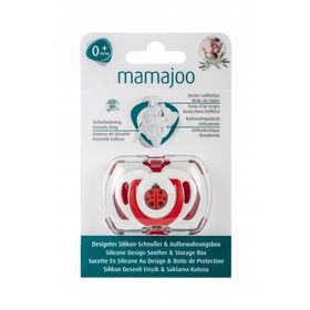 Mamajoo 0+ Ay Uğur Böceği Saklama Kutulu Desenli Ortodontik Silikon Emzik
