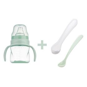 Mamajoo 160 ml Powder Green Kulplu Eğitici Bardak