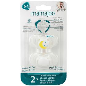 Mamajoo 2 li 6+ Ay Gece Gündüz Silikon Ortodontik Emzik