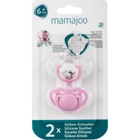 Mamajoo 2 li 6+ Ay Silikon İnek Emzik Pembe
