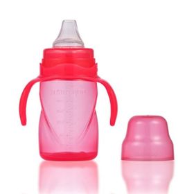 Mamajoo 270 ml Pembe 9+ Ay Yumuşak Uçlu Kulplu Antikolik Alıştırma Bardağı