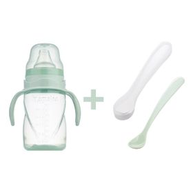 Mamajoo 270 ml Powder Green Kulplu Eğitici Bardak