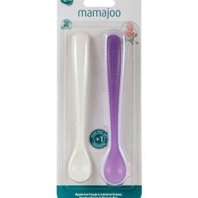 Mamajoo 2'li Mor Beslenme Kaşığı ve Saklama Kutusu