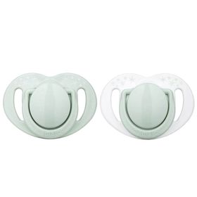Mamajoo 4661 Powder Green 2'li 12 Ay+ Desenli Silikon Emzik