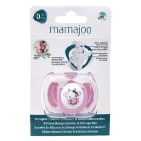 Mamajoo Tekli Desenli Emzik & Renkli Pembe 0 Ay Saklama Kutusu