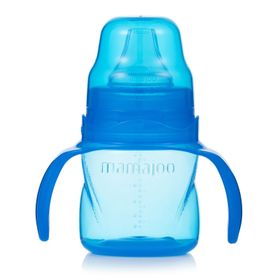 Mamajoo Yumuşak Uçlu Kulplu 160 ml Mavi 6 Ay Eğitici Bardak