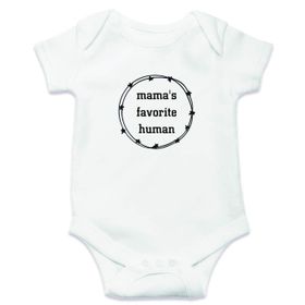 Mama's Favorite Human Baskılı Bebek 2 Yaş Body Zıbın