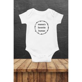 Mama's Favorite Human Baskılı Bebek 2 Yaş Body Zıbın