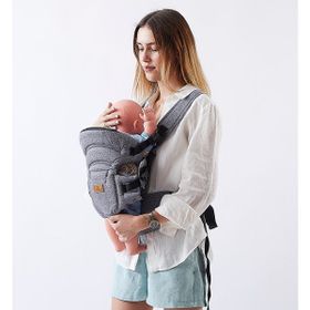 Mamma Premium Ergonomik Air File Kumaş Çok Yönlü Bebek Taşıma Çantası Ana Kucağı Baby Sling Gri Kanguru