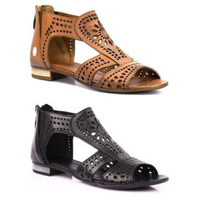 Mammamia 3700 Hakiki Deri Casual Bayan Sandalet