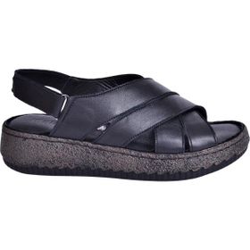 Mammamia D23YS-1120 Deri Siyah Kadın Sandalet