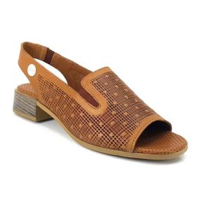 Mammamia D23YS-1410 Taba Hakiki Deri Kadın Sandalet