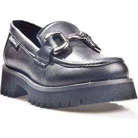 Mammamia D24KA-3175 - B Siyah Kadın Deri Tokalı Casual Ayakkabı