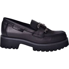 Mammamia D24KA-3175 - B Siyah Nubuk Kadın Deri Tokalı Casual Ayakkabı