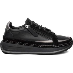 Mammamia D24KA-320 - B Siyah Kadın Deri Casual Ayakkabı