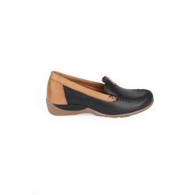 Mammamia D24YA-3545 Taba Siyah Kadın Deri Casual Ayakkabı