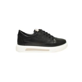 Mammamia D24YA-3950 Siyah Deri Kadın Sneaker Ayakkabı