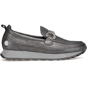 Mammamia D25KA-7055 Platin Kadın Hakiki Deri Casual Ayakkabı