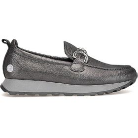 Mammamia D25KA-7055 Platin Kadın Hakiki Deri Casual Ayakkabı