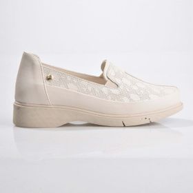 Mammamia D25YA-3630-B Krem Kadın Deri Casual Ayakkabı