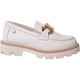 Mammamia D25YA-3690 - 0019 Bej Kadın Deri Loafer Ayakkabı