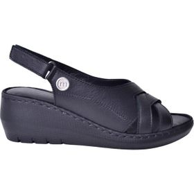 Mammamia D25YS-2510 Siyah Kadın Dolgu Topuk Kadın Sandalet