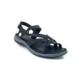 Mammamia D25YS-2530 Siyah Kadın Hakiki Deri Comfort Sandalet