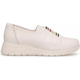 Mammamia D26YA-3615 Krem Kadın Hakiki Deri Casual Ayakkabı